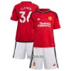 Camisola + Calções Manchester United Elanga 36 Criança Equipamento 1ª 23/24